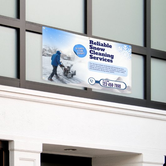 Banderoles Personnaliser Service de nettoyage de la neige Pub (Bâtiment extérieur)