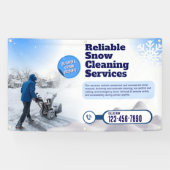 Banderoles Personnaliser Service de nettoyage de la neige Pub (Horizontal)