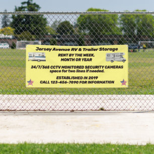 Banderoles Personnaliser Simple RV et Trailer Storage Busines