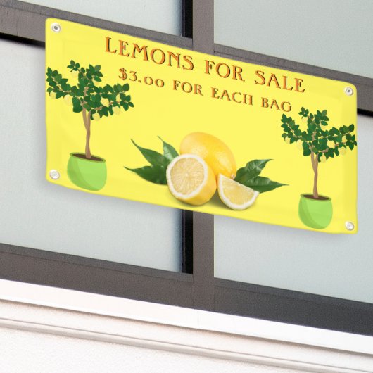 Banderoles Personnalisez Les Citrons Pour La Vente Du socle F (Bâtiment extérieur)