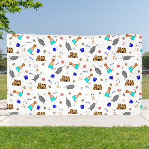 Banderoles Personnalisez! Oliver La fête de la plage d'été Ot