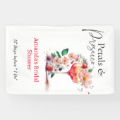 Banderoles Pétales & Procuco Fête des mariées Florale Bienven (Horizontal)