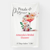 Banderoles Pétales & Procuco Fête des mariées Florale Bienven (Verticale)