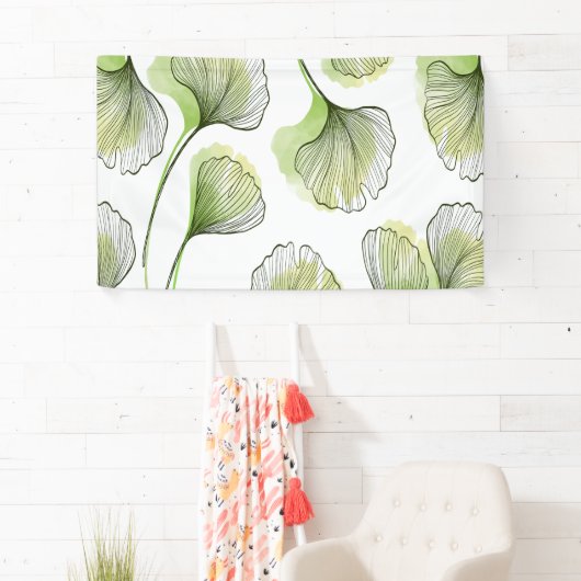 Banderoles Pétales verts (En situation)