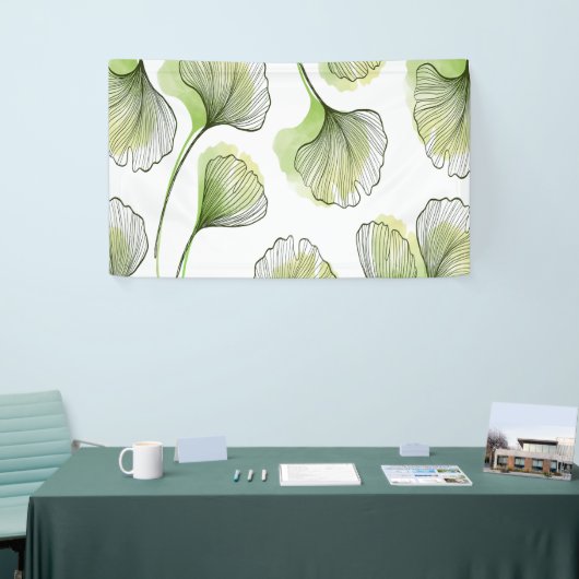 Banderoles Pétales verts (Salon professionnel)