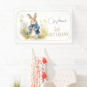 Banderoles Peter Le Rabbit Aquarelle Anniversaire (En situation)