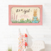Banderoles Peter Rabbit | Baby shower fille (En situation)