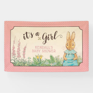 Banderoles Peter Rabbit   Baby shower fille