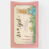 Banderoles Peter Rabbit | Baby shower fille (Vertical)