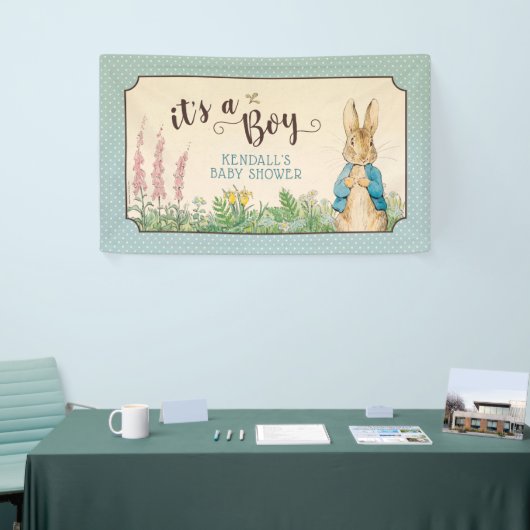 Banderoles Peter Rabbit | Baby shower garçon (Salon professionnel)