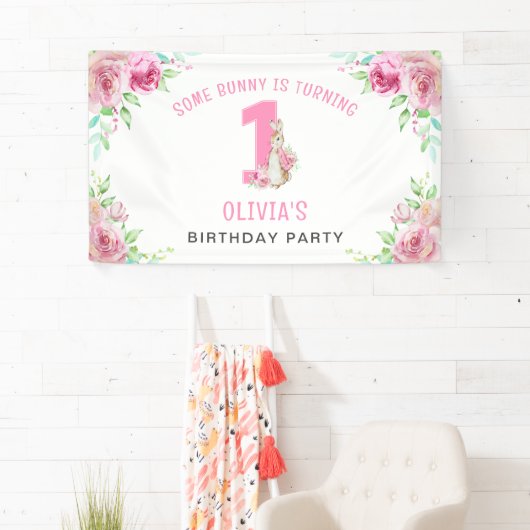 Banderoles Peter Rabbit | Première fête d'anniversaire (En situation)