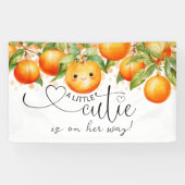Banderoles Petit Baby shower de Citrus orange Cutie (Horizontal)