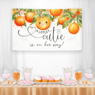 Banderoles Petit Baby shower de Citrus orange Cutie