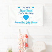 Banderoles Petit Baby shower de coeur (En situation)