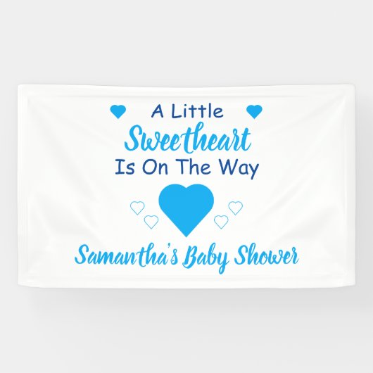 Banderoles Petit Baby shower de coeur (Horizontal)