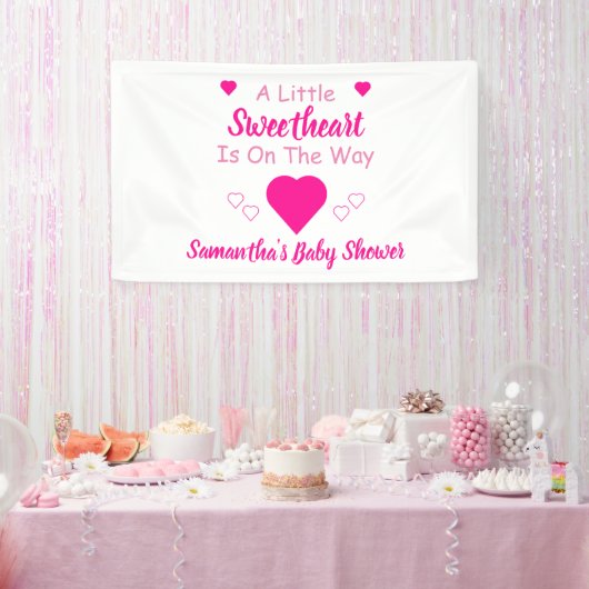 Banderoles Petit Baby shower de coeur (Fête)