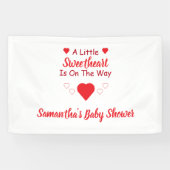 Banderoles Petit Baby shower de coeur (Horizontal)