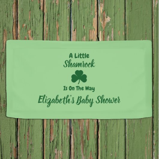 Banderoles Petit Baby shower de la Saint Patrick Shamrock