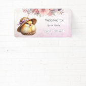 Banderoles Petit Baby shower de ruban rose brique (Insitu)