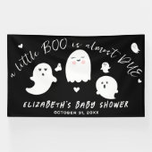 Banderoles Petit Baby shower d'Halloween presque dû (Horizontal)