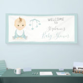 Banderoles Petit bébé garçon et son Baby shower mobile (Salon professionnel)