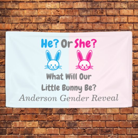 Banderoles Petit Bunny Gender Reveal
