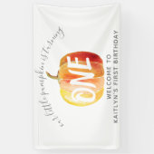 Banderoles Petit Citrouille 1er anniversaire Bienvenue (Vertical)