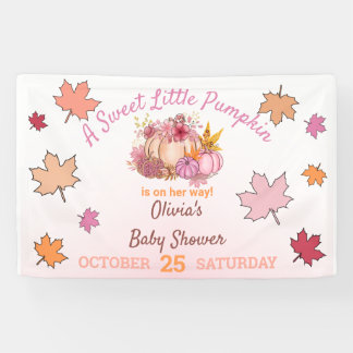 Banderoles Petit Citrouille Automne Blush Baby shower Invitat