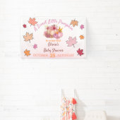 Banderoles Petit Citrouille Automne Blush Baby shower Invitat (Insitu)