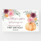 Banderoles Petit citrouille fête son premier anniversaire (Horizontal)