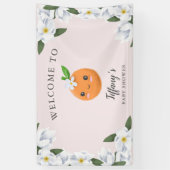 Banderoles Petit Citrus rose Cutie Accueil Floral (Vertical)