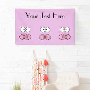 Banderoles Petit Cochon, Petit Cochon, Chien, Cochon Rose, An