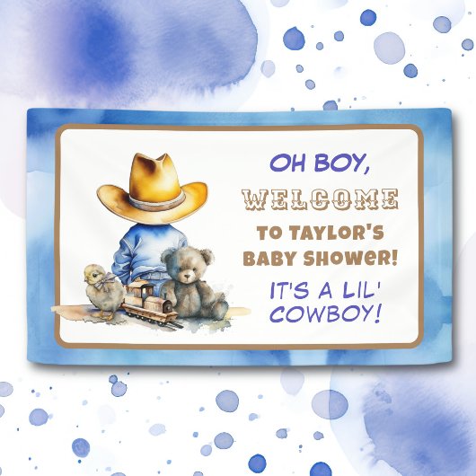 Banderoles Petit Cowboy Baby shower À Thème