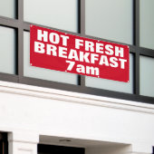 Banderoles Petit-déjeuner chaud frais rouge sur mesure Affair (Bâtiment extérieur)