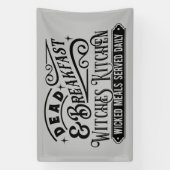 Banderoles Petit-déjeuner mort éffrayant Halloween (Verticale)