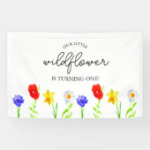 Banderoles Petit Fleur sauvage 1er anniversaire (Horizontal)