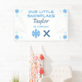 Banderoles Petit Flocon De Neige N'Importe Quel Âge Anniversa (En situation)