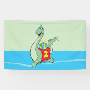Banderoles Petit garçon, 2e anniversaire Dinosaur