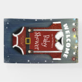 Banderoles Petit Père Noël Bodysuit pour bébé Douche d'hiver  (Horizontal)