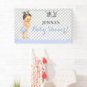 Banderoles Petit Prince Vintage Baby Boy Crown (En situation)