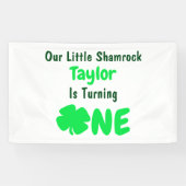 Banderoles Petit Shamrock 1er anniversaire (Horizontal)