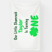 Banderoles Petit Shamrock 1er anniversaire (Vertical)