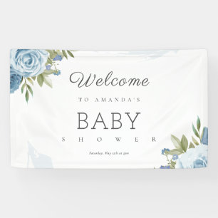 Banderoles Petit Sweetie Elegant Baby shower Bleu Botanique