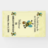 Banderoles Petit thème personnalisé Bee 1ère fête d'anniversa (Horizontal)