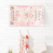 Banderoles Petite Ballerina Est En Route Tutu Baby shower (En situation)