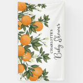 Banderoles Petite Cutie Baby shower Citrus Verdure orange (Vertical)