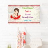 Banderoles Petite fille robe espagnole Niña (En situation)
