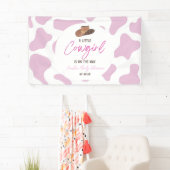 Banderoles Petite fille vaches Rodéo Rodéo Baby shower occide (En situation)