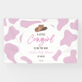 Banderoles Petite fille vaches Rodéo Rodéo Baby shower occide (Horizontal)