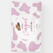 Banderoles Petite fille vaches Rodéo Rodéo Baby shower occide (Vertical)